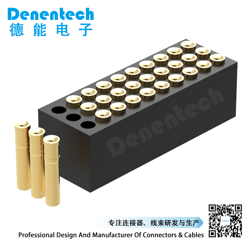 Denentech hot sale 2.0MM H2.5MM solder dual row male pogo pin conenctor 